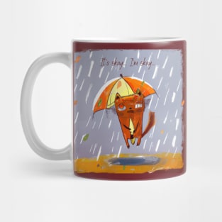 Cat in the Rain - It's Okay Mug